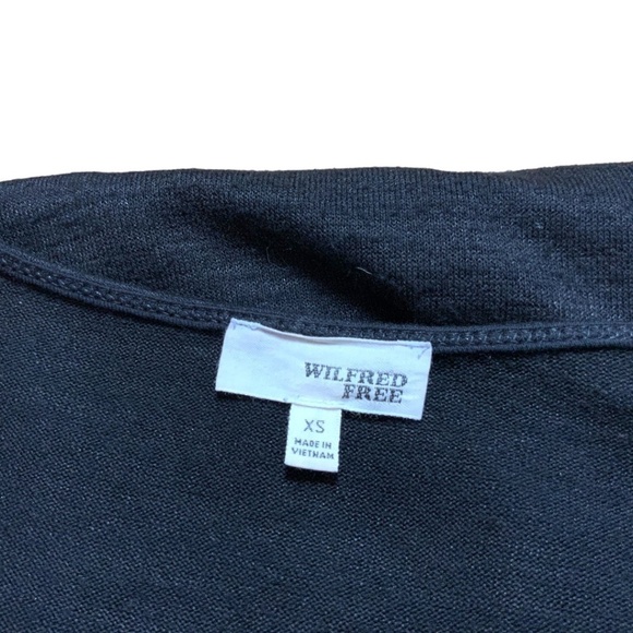 ARITZIA WILFRED FREE Black Mini Swing Dress in Reposa™ Fabric Side Pockets XS - Picture 5 of 10